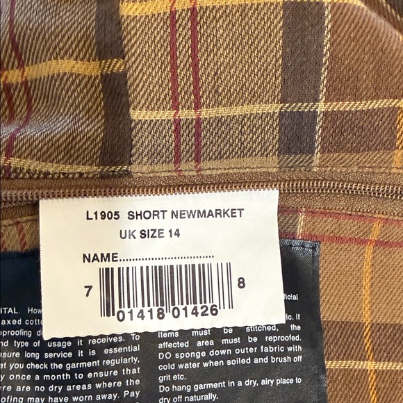 Barbour Brown and Tan Checkered Jacket - Picture 5 of 7